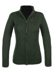 Cardigan torsadé olive femme SAMY2 – Zippé, laine & acrylique