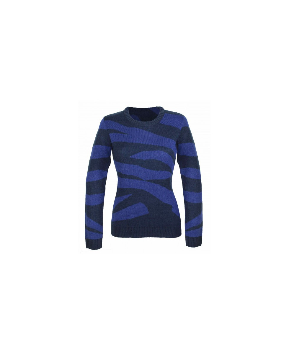 Pull grande taille camo/bleu SAVANA3GT – Jacquard confort