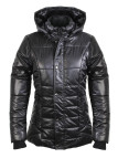 Blouson matelassé noir femme – Doudoune, capuche amovible