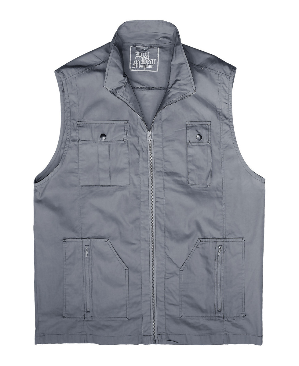 Gilet sans manches homme gris coton – SE1022G