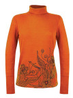 Tee-shirt orange SH1005O col roulé sérigraphie coton lycra