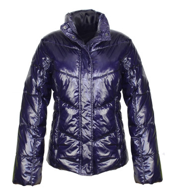 Veste matelassée violette femme – 2 poches zip, originale