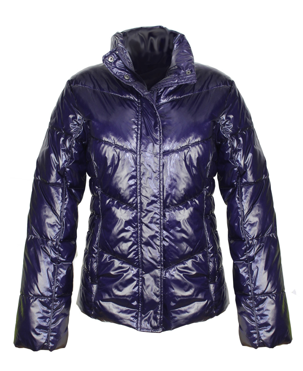 Veste matelassée violette femme – 2 poches zip, originale