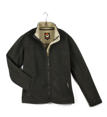 Veste polaire femme marron/beige – Chaleur, poche zippée, style