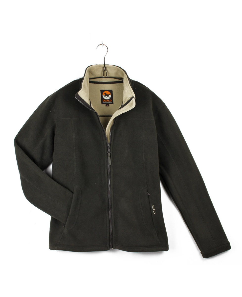 Veste polaire femme marron/beige – Chaleur, poche zippée, style