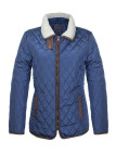 Veste matelassée bleue femme – Col suédine et chaleur chic