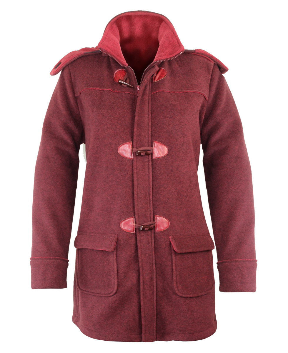 Manteau Polaire Femme Caban SLOVENIE1B Bordeaux - MAYFLOWER