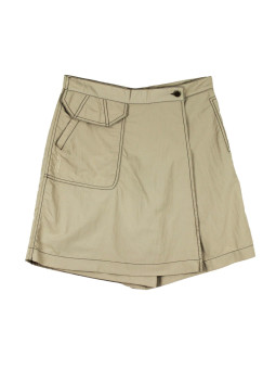 Jupe-short randonnée beige femme – Nylon, poche à rabat, confort