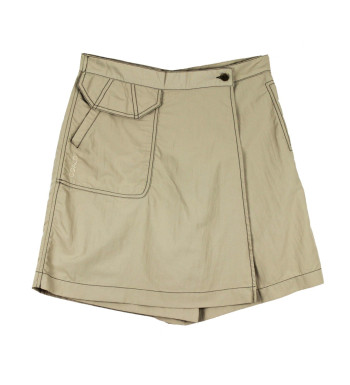Jupe-short randonnée beige femme – Nylon, poche à rabat, confort