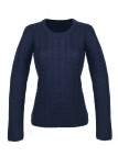Pull torsadé marine STEVA2 femme – Laine & acrylique chic