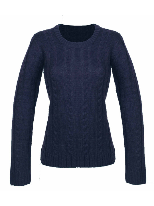 Pull grande taille marine STEVA2GT – Torsades chic et confort