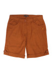 Short lin/coton orange T1102A – Longueur réglable, confort