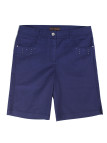 Bermuda stretch marine femme – Poches fantaisie, coton élasthanne