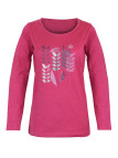 Tee-shirt femme fushia coton flammé – Sérigraphie tendance