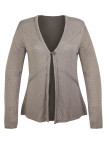 Gilet femme taupe TF398T – Manches longues, bouton unique