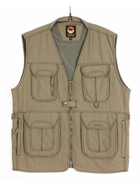 Gilet sans manches rando homme OGALO TREK1 marron nylon