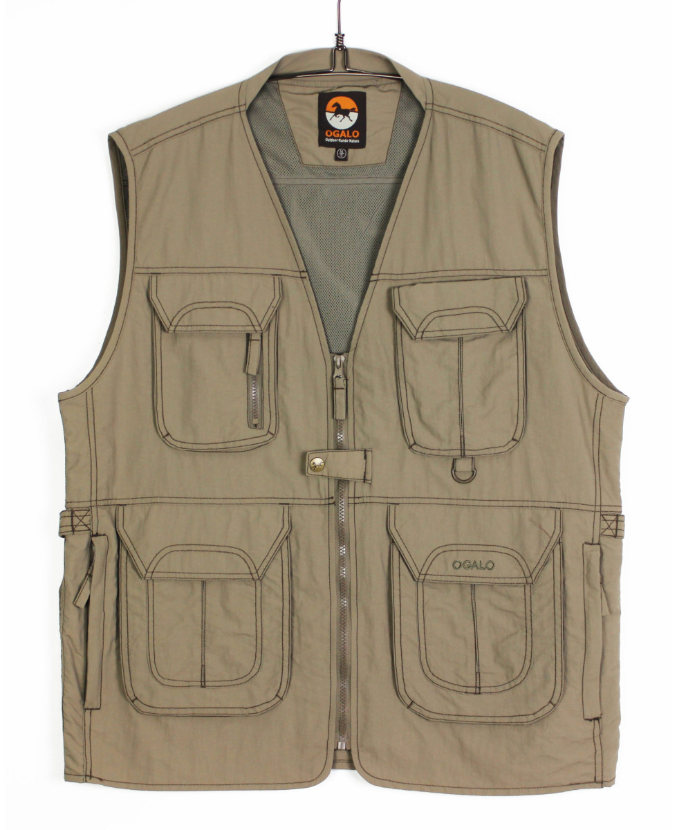 Gilet sans manches rando homme OGALO TREK1 marron nylon