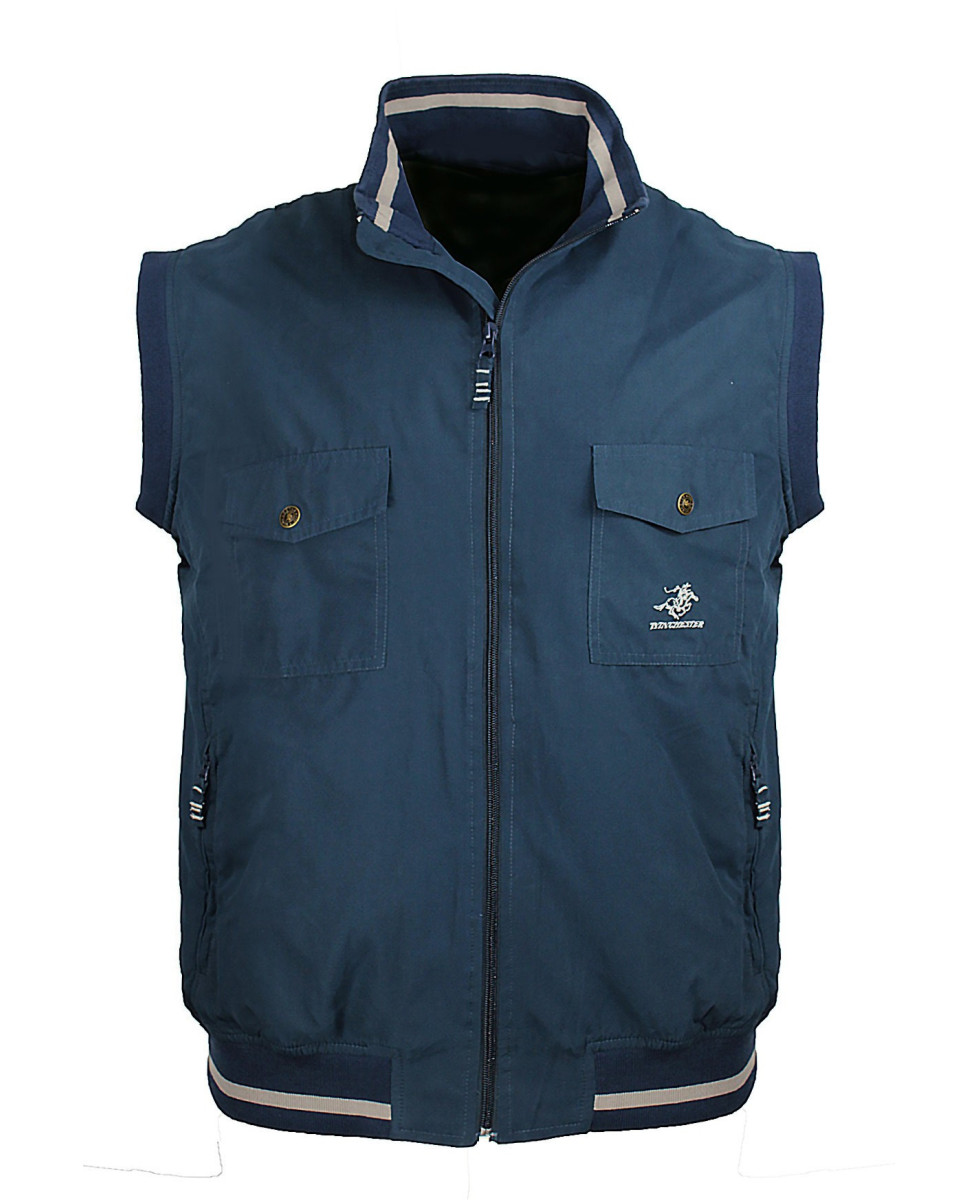 Gilet sans manches WINCHESTER homme, bleu marine et grisWE1223M