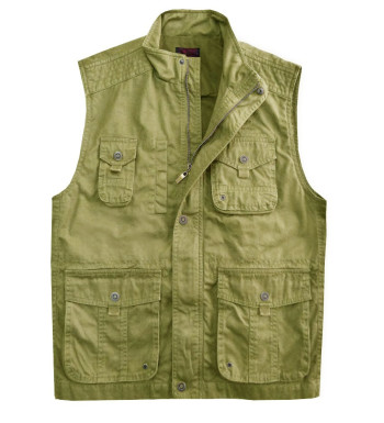 Gilet multipoches homme WINCHESTER jaune moutarde coton WE1298M