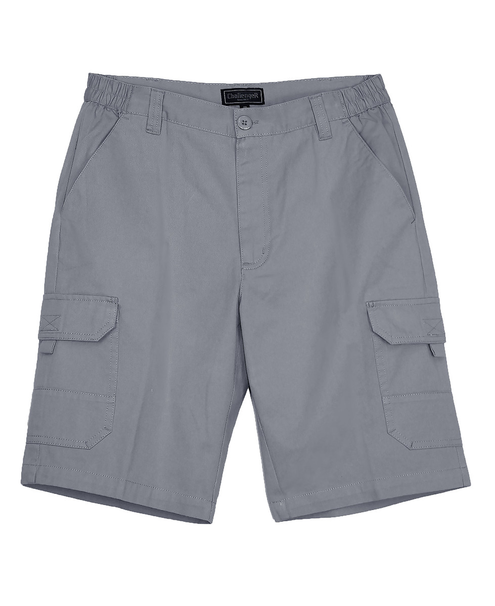 Bermuda homme gris coton multi-poches – INCA2
