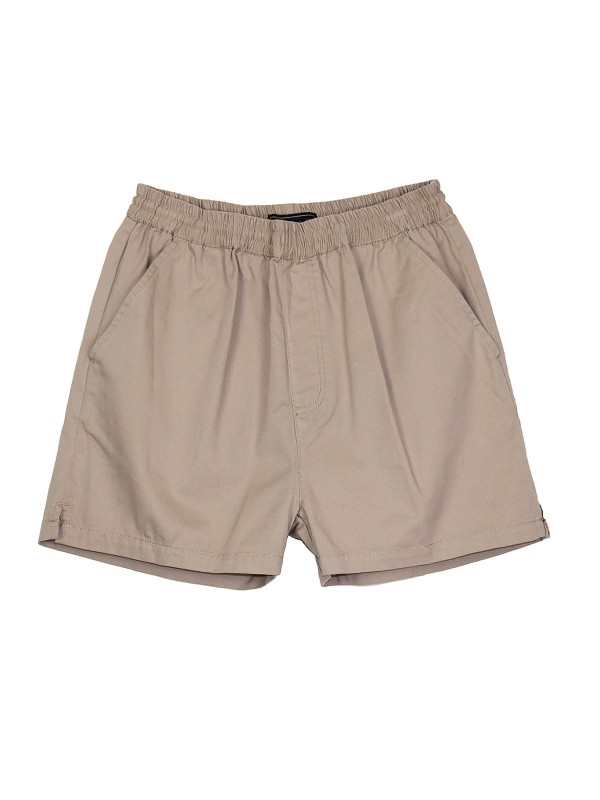Short homme beige coton taille élastiquée – BIVOUAC1
