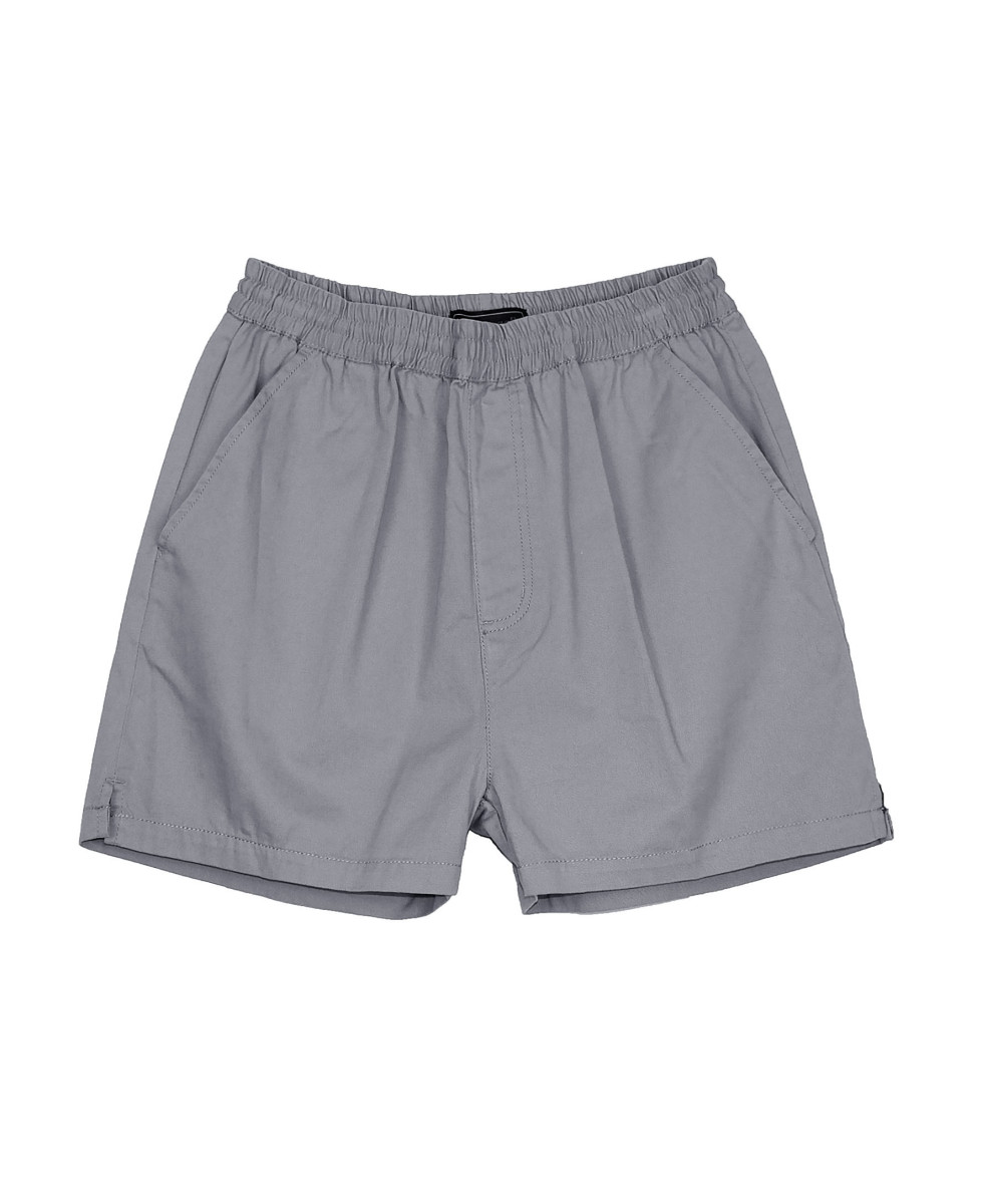Short homme gris coton taille élastique – BIVOUAC2