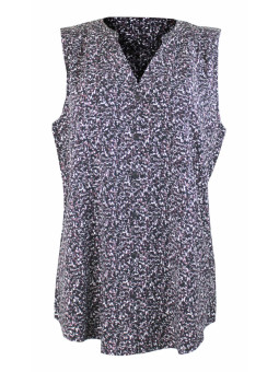 Chemisier sans manche viscose noir – Col rond facile d’entretien