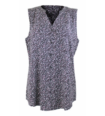 Chemisier sans manche viscose noir – Col rond facile d’entretien