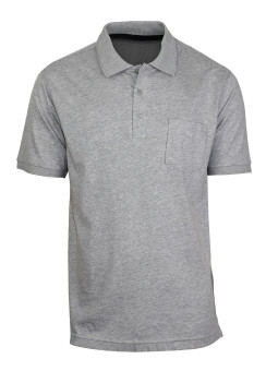 Polo homme gris chiné coton chic pratique – REMY4