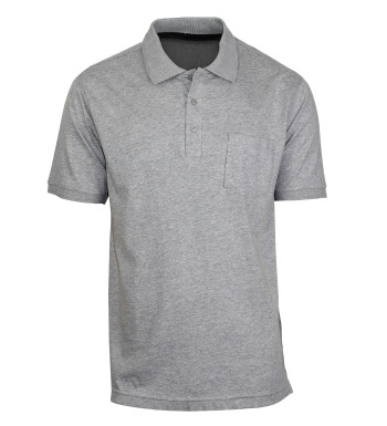 Polo homme gris chiné coton chic pratique – REMY4