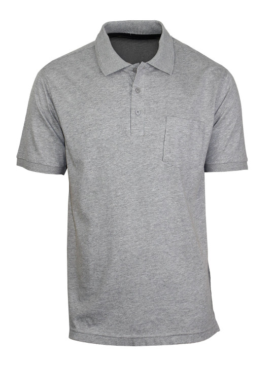 Polo homme gris chiné coton chic pratique – REMY4