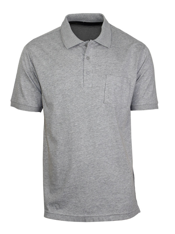 Polo homme gris chiné coton chic pratique – REMY4