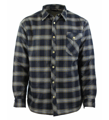 Veste homme à carreaux matelassée brun/beige – BRUNO5