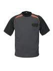 T-shirt homme col rond pratique gris/noir/orange – 3816GN