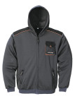 Veste homme à capuche pratique gris/noir/orange – 3814GN