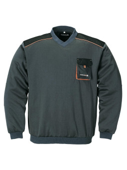 Sweat-shirt homme confortable gris/noir/orange – 3815GN