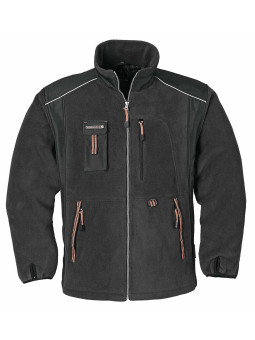 Veste polaire de travail homme gris/orange – 6657GO
