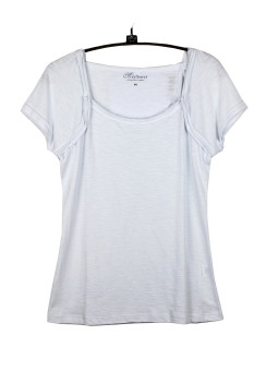 T-shirt uni blanc femme VF023L coton doux basique