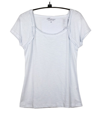 T-shirt uni blanc femme VF023L coton doux basique