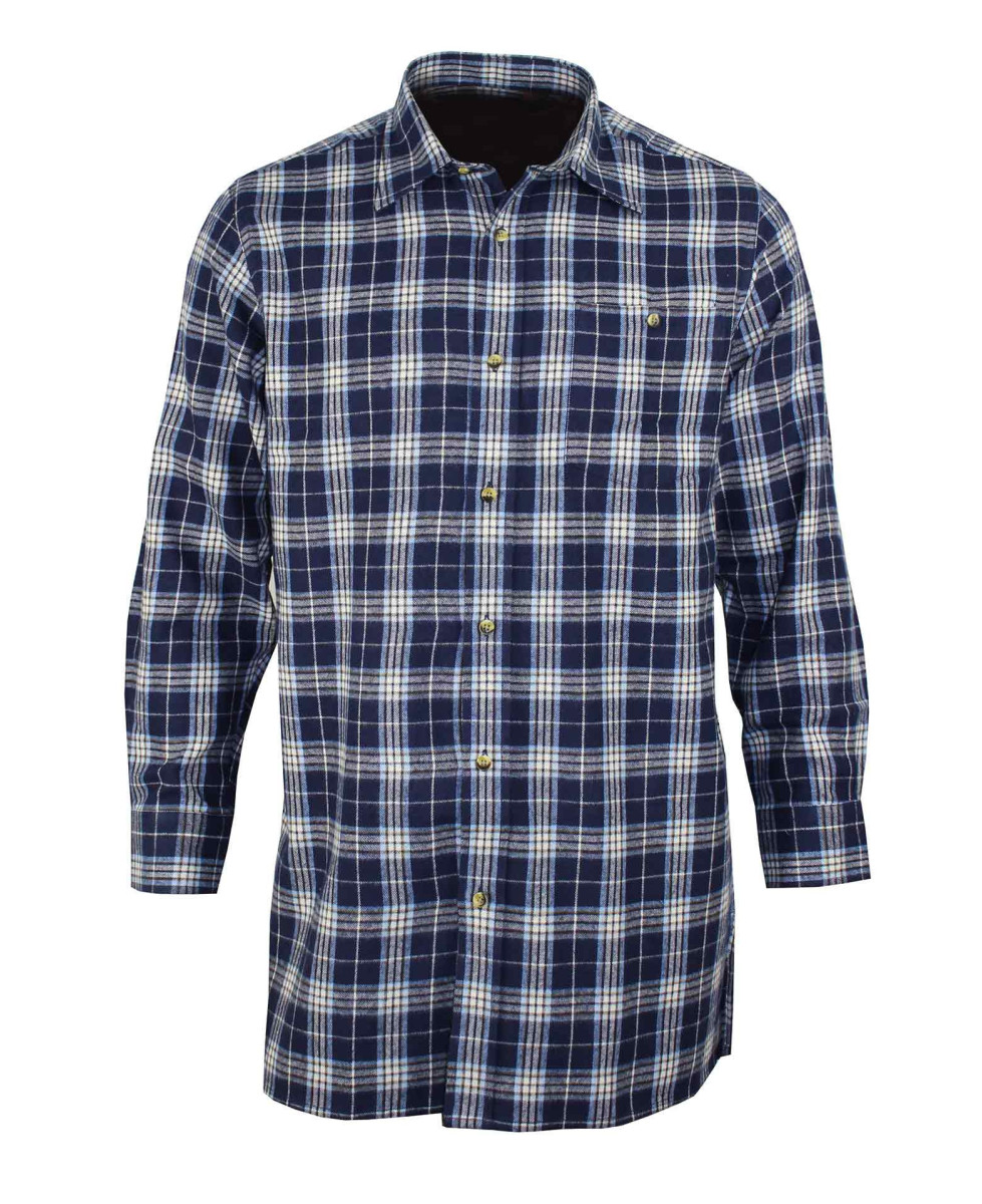 Chemise flanelle homme bleu confort & pratique – L031