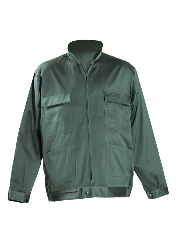 Veste de travail homme coton/polyester verte – A0458
