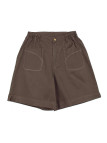 Short femme MEKNES marron – Taille à resserrer, coton stretch