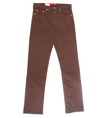 Jean femme MAYFLOWER LF414 marron coton stretch