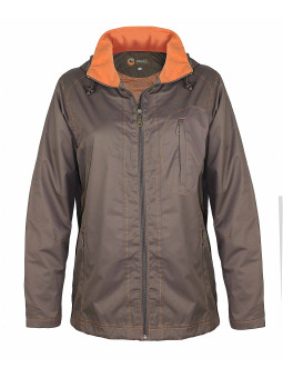 Coupe-vent rando femme castor/orange – Léger, capuche, confort