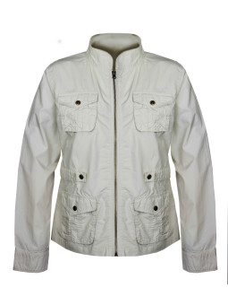 Veste zipper femme sable AE1165SA – Coton et look tendance