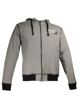 Sweat à capuche homme rayé blanc/marine – AH1169M