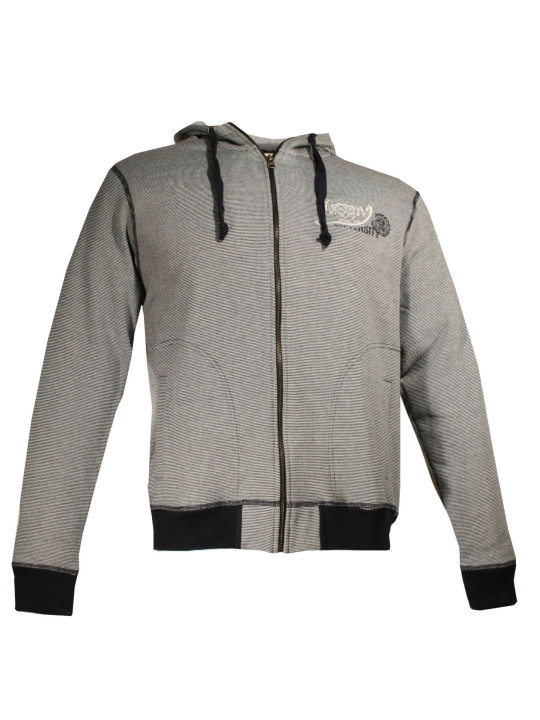 Sweat à capuche homme rayé blanc/marine – AH1169M