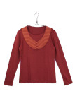 Tee-shirt COREE1B bordeaux orange rayé manches longues femme