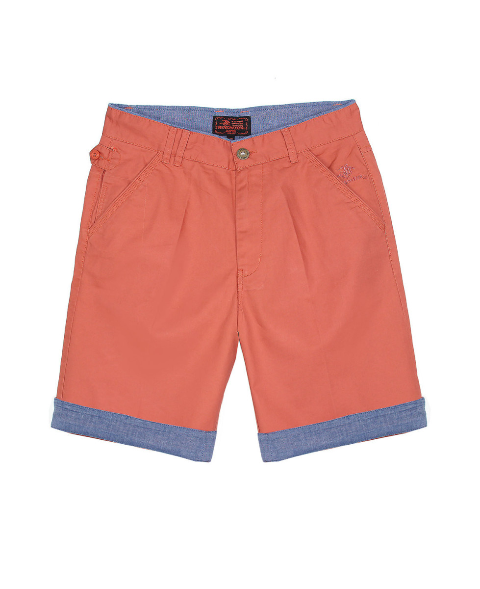 Bermuda homme orange coton pratique – INDUS2