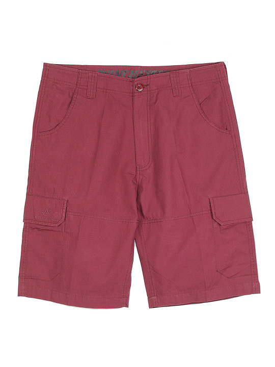 Bermuda homme bordeaux coton multi-poches – IVANHOE3